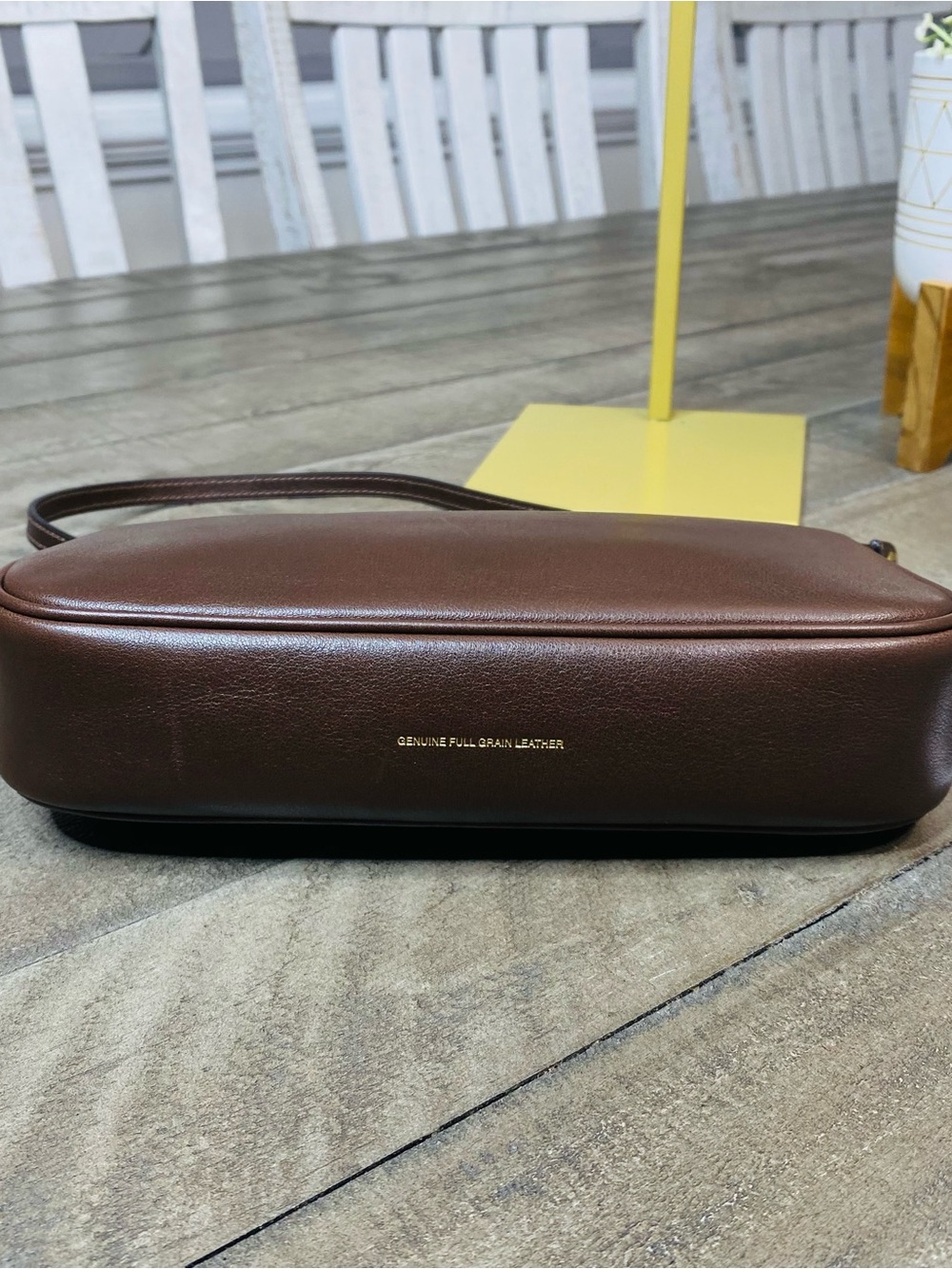 NWT Coach Plaza 22 Natural Grain Leather Shoulder Bag Maple Brown - Picture 6 of 9